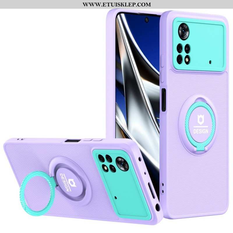 Etui do Poco X4 Pro 5G Wsparcie Pierścienia Dwukolorowego